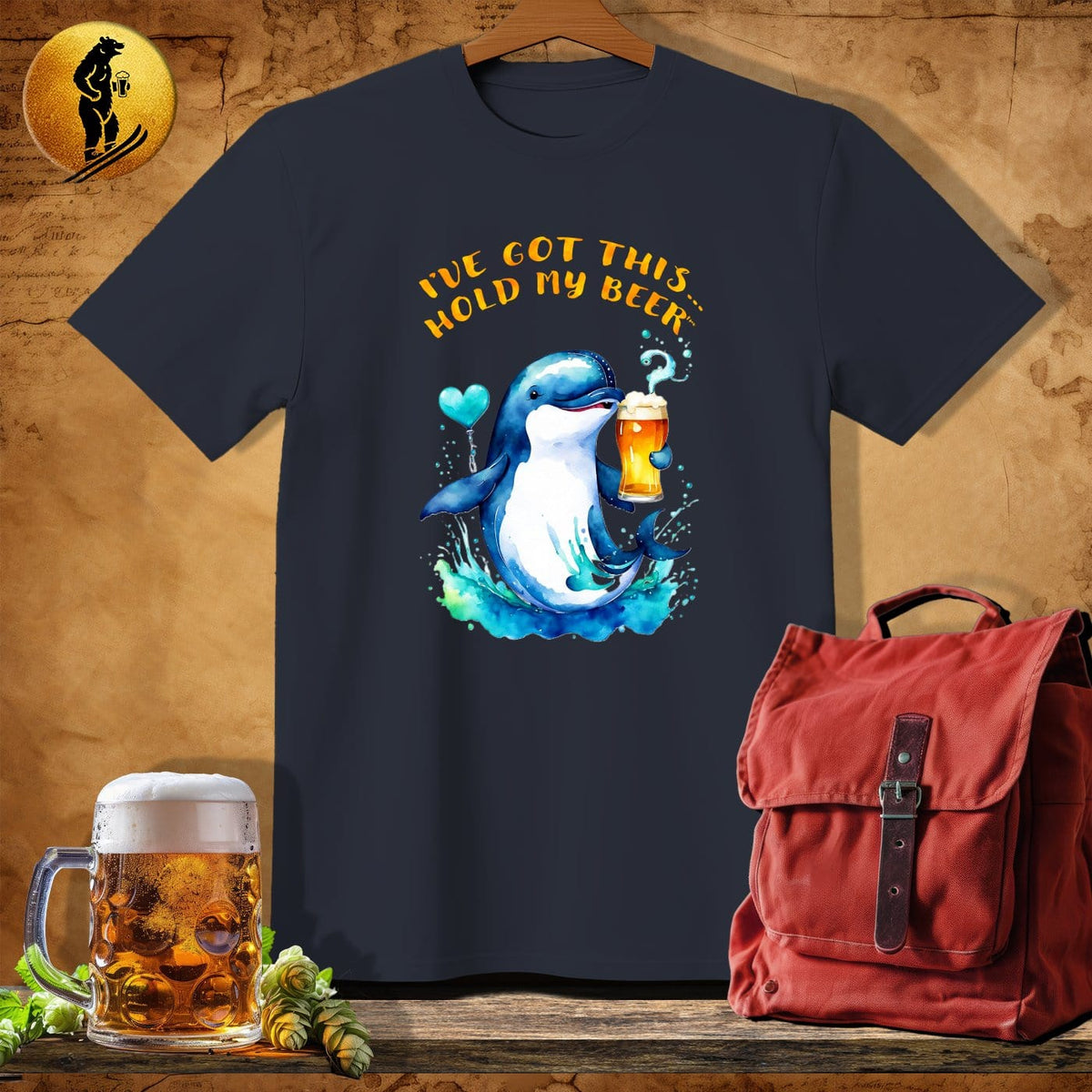 MyDesigns Physical Item Dark Heather / S Nurse-Whale T-Shirt