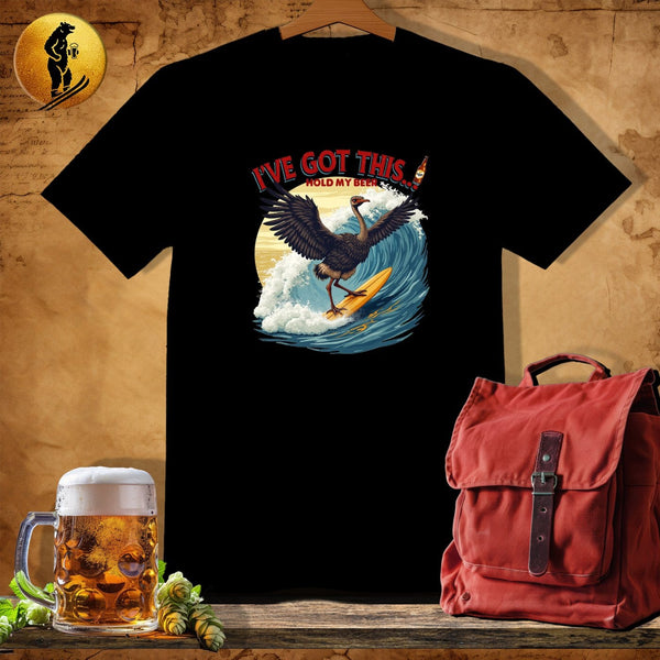 MyDesigns Physical Item Black / S Ocean Ostrich T-Shirt