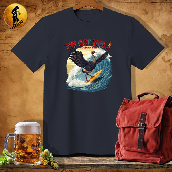 MyDesigns Physical Item Dark Heather / S Ocean Ostrich T-Shirt