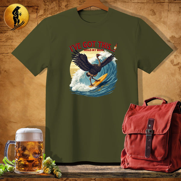 MyDesigns Physical Item Military Green / S Ocean Ostrich T-Shirt