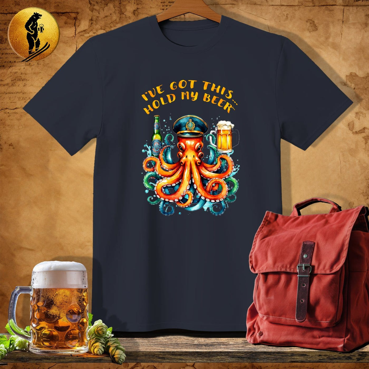 MyDesigns Physical Item Dark Heather / S Octo Sergeant T-Shirt