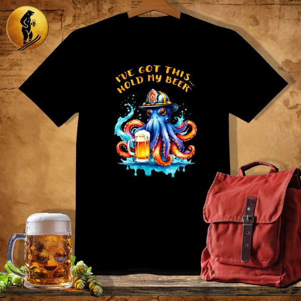 MyDesigns Physical Item Black / S OctoFirefighter T-Shirt