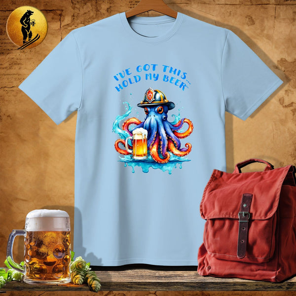 MyDesigns Physical Item Light Blue / S OctoFirefighter T-Shirt