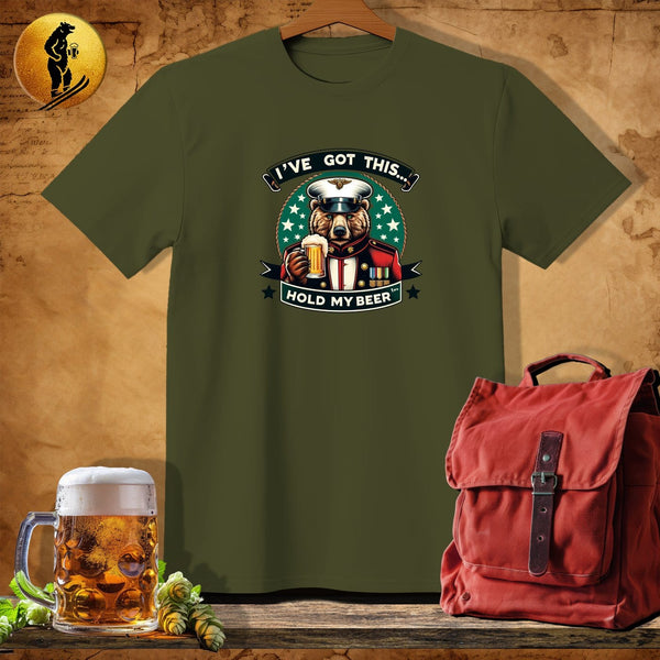 MyDesigns Physical Item Military Green / S Officer Bear Grant T-Shirt