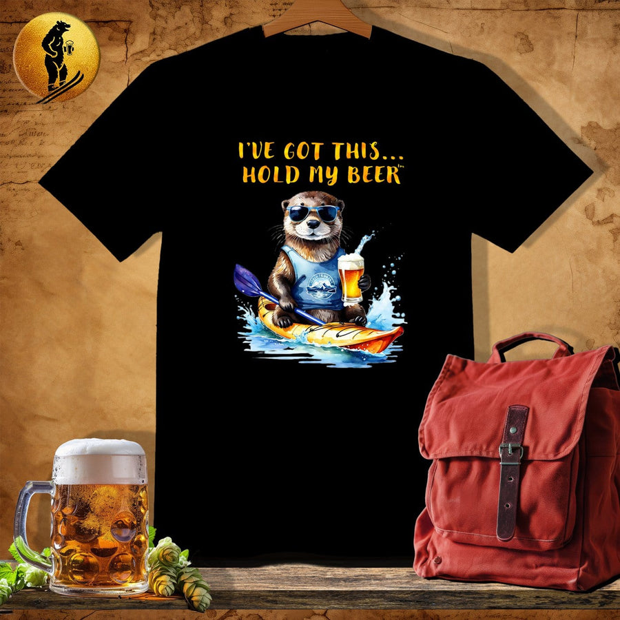 MyDesigns Physical Item Black / S Otter Kayaking Strokes T-Shirt