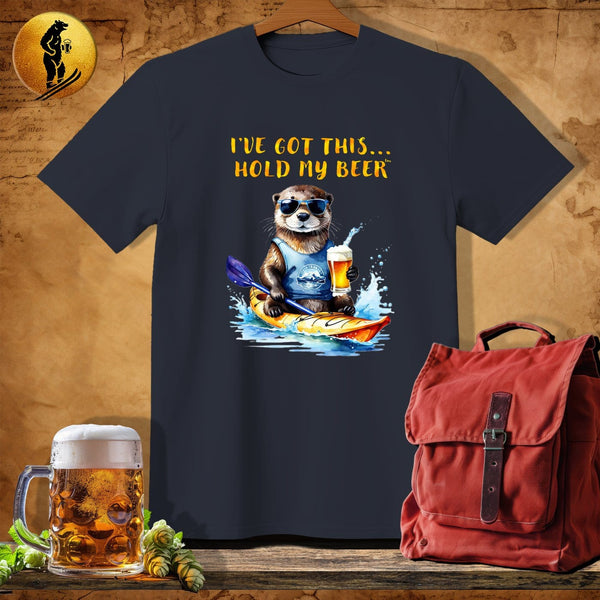 MyDesigns Physical Item Dark Heather / S Otter Kayaking Strokes T-Shirt