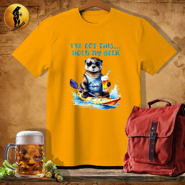 MyDesigns Physical Item Gold / S Otter Kayaking Strokes T-Shirt