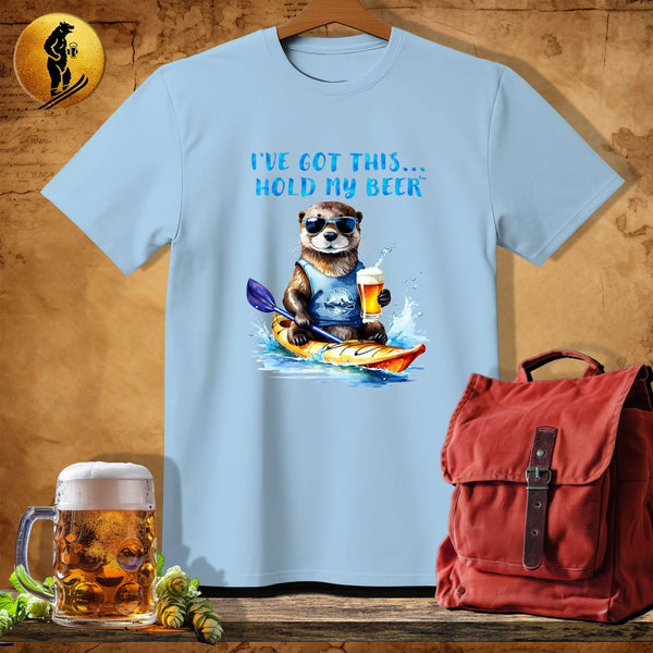 MyDesigns Physical Item Light Blue / S Otter Kayaking Strokes T-Shirt