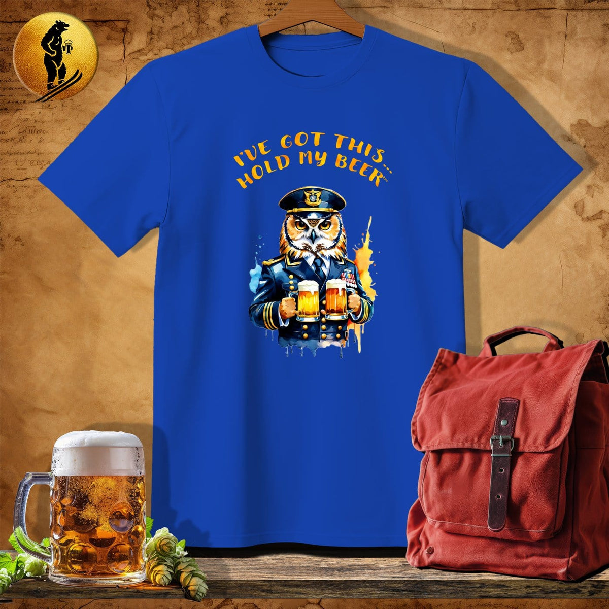 MyDesigns Physical Item Royal / S Owl Admiral T-Shirt