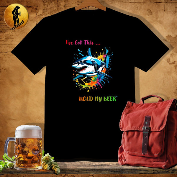 MyDesigns Physical Item Black / S Painter Shark T-Shirt