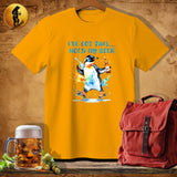 MyDesigns Physical Item Gold / S Penguin Ice Skating T-Shirt