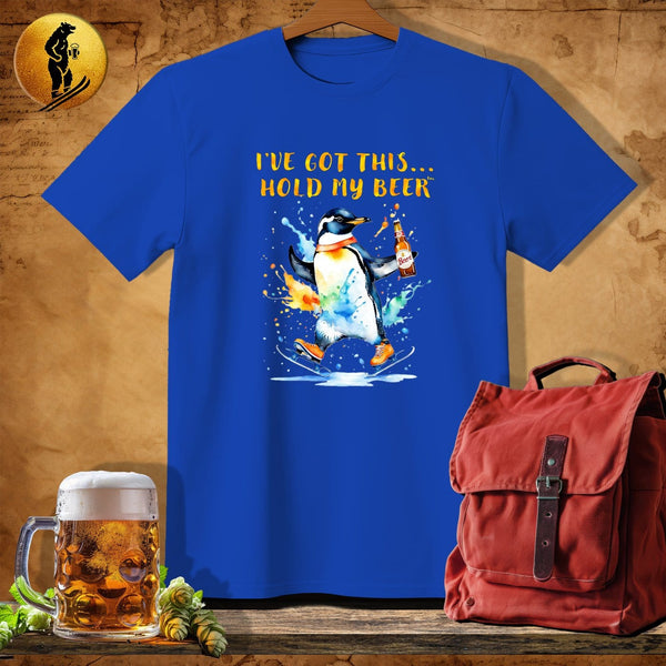 MyDesigns Physical Item Royal / S Penguin Ice Skating T-Shirt