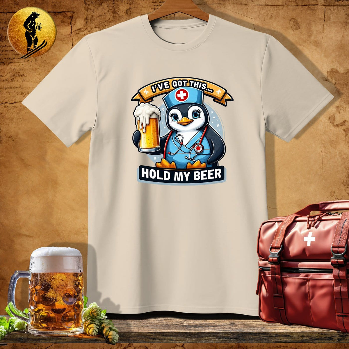MyDesigns Physical Item Sand / S Penguin Nurse T-Shirt
