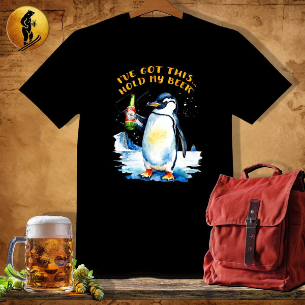 MyDesigns Physical Item Black / S Penguin Salute T-Shirt