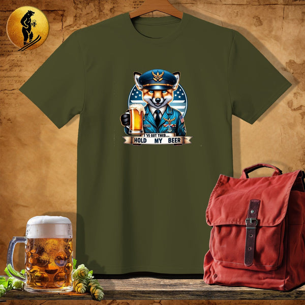 MyDesigns Physical Item Military Green / S Pilot Fox Wings T-Shirt