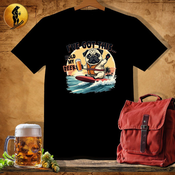 MyDesigns Physical Item Black / S Pug Kahuna T-Shirt