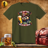 MyDesigns Physical Item Military Green / S Raccoon Firefighter T-Shirt