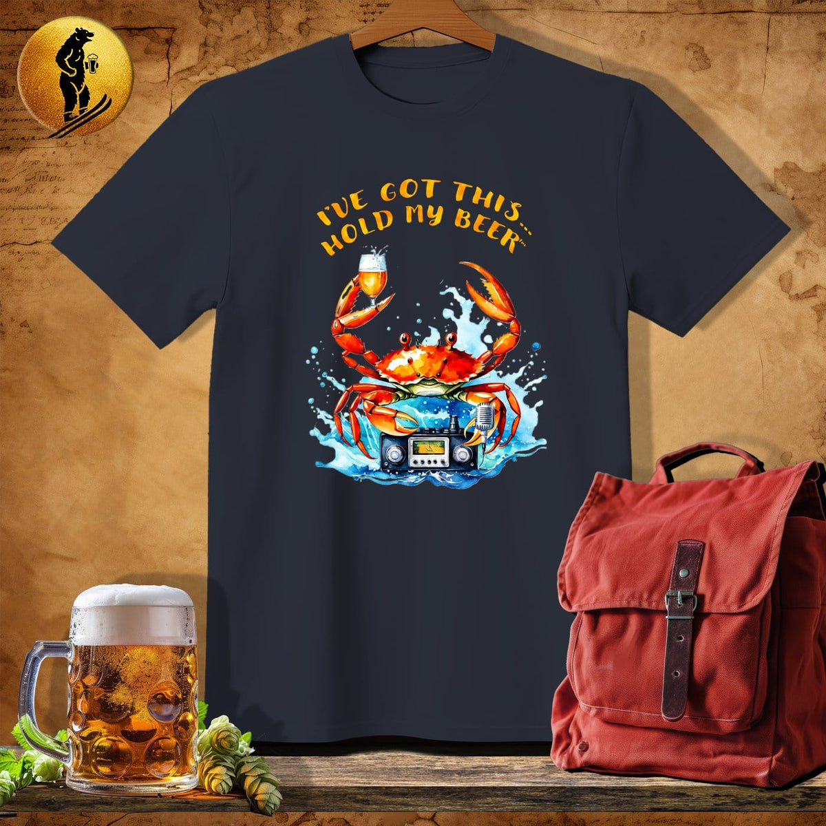 MyDesigns Physical Item Dark Heather / S Radio Crab T-Shirt