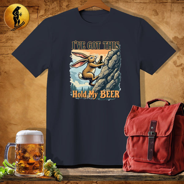 MyDesigns Physical Item Dark Heather / S Rock-Hopping Rabbit T-Shirt