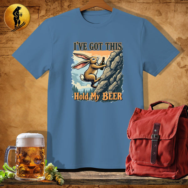 MyDesigns Physical Item Heather Indigo / S Rock-Hopping Rabbit T-Shirt