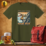 MyDesigns Physical Item Military Green / S Rock-Hopping Rabbit T-Shirt