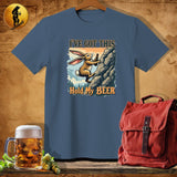MyDesigns Physical Item Navy Heather / S Rock-Hopping Rabbit T-Shirt