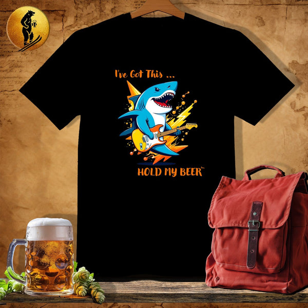 MyDesigns Physical Item Black / S Rock Shark T-Shirt