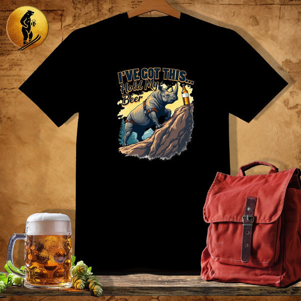 MyDesigns Physical Item Black / S Rockin Rhino T-Shirt