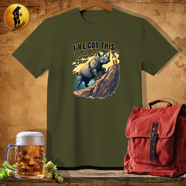MyDesigns Physical Item Military Green / S Rockin Rhino T-Shirt