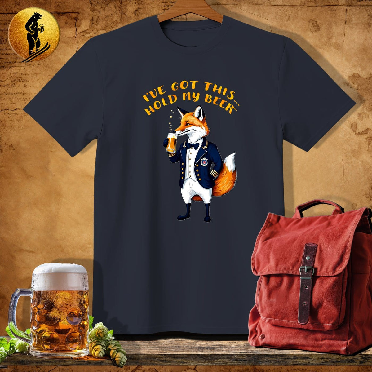 MyDesigns Physical Item Dark Heather / S Sailor Mess Fox T-Shirt
