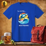 MyDesigns Physical Item Royal / S Sand Surfer shark T-Shirt