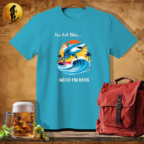 MyDesigns Physical Item Tropical Blue / S Sand Surfer shark T-Shirt