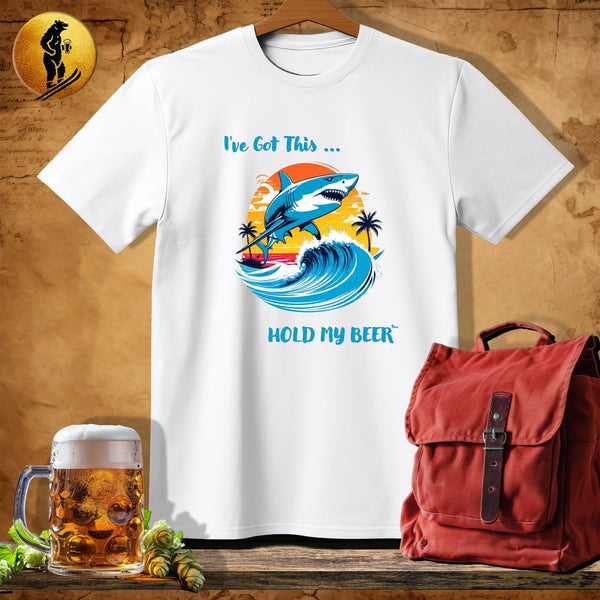 MyDesigns Physical Item White / S Sand Surfer shark T-Shirt