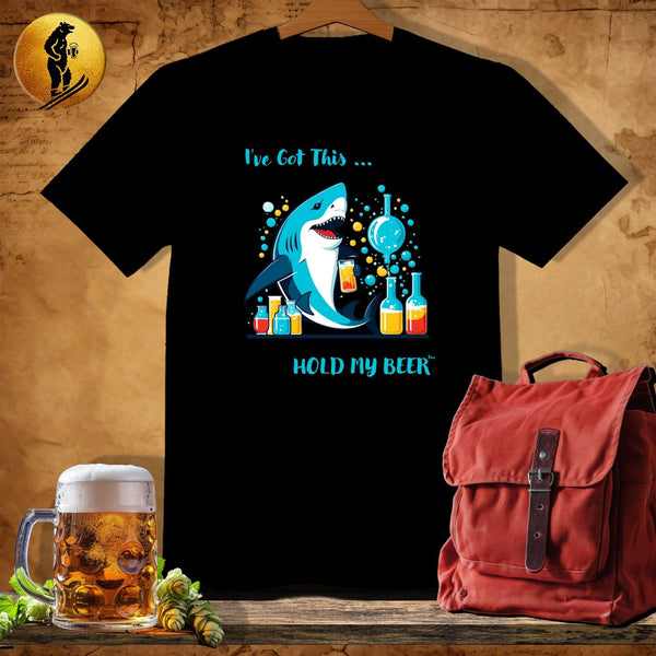 MyDesigns Physical Item Black / S Science Shark T-Shirt