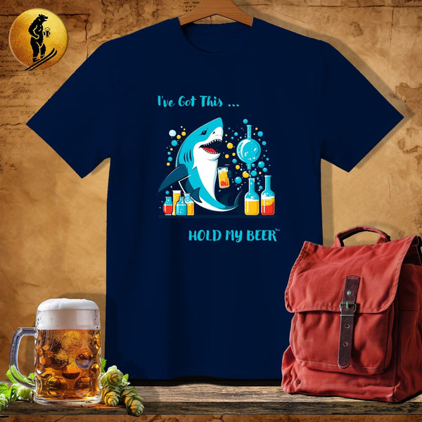 MyDesigns Physical Item Navy / S Science Shark T-Shirt