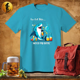MyDesigns Physical Item Tropical Blue / S Science Shark T-Shirt