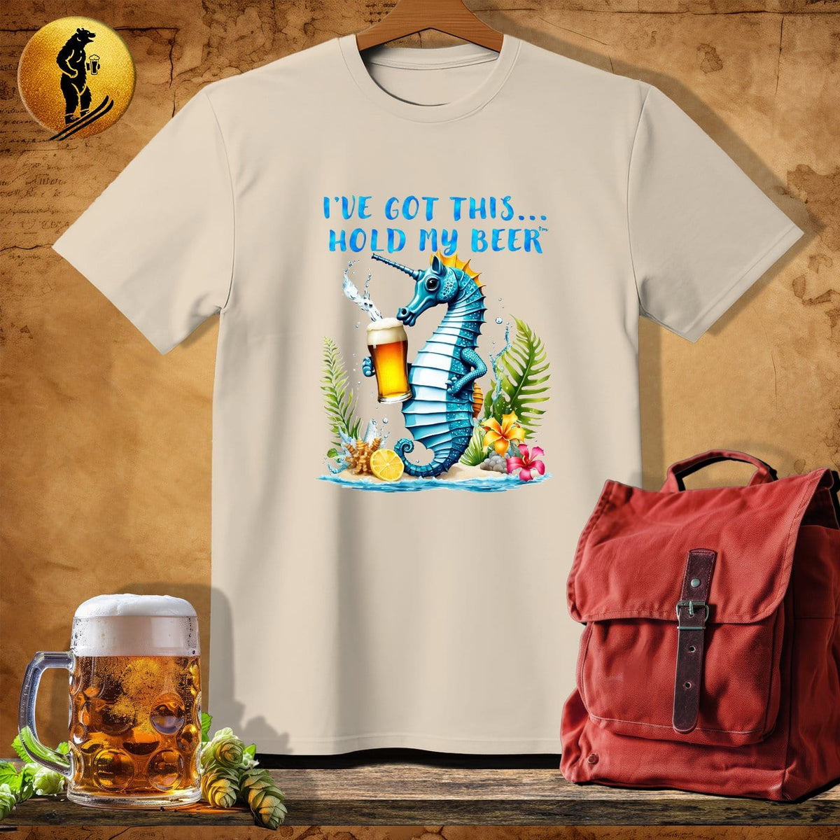 MyDesigns Physical Item Sand / S Seahorse Chill T-Shirt