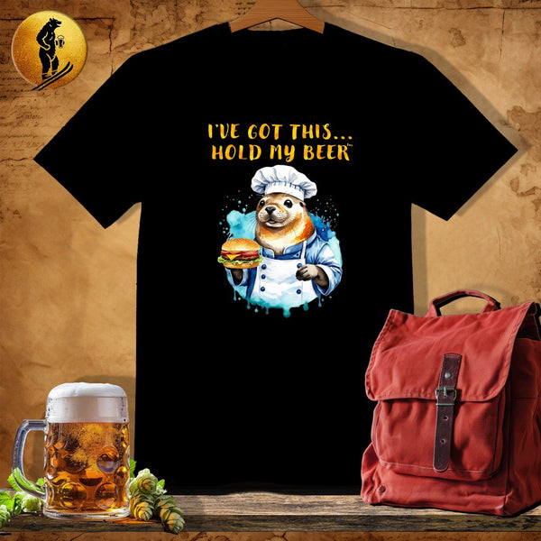 MyDesigns Physical Item Black / S Seal Chef T-Shirt