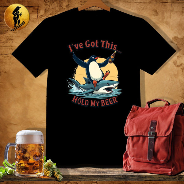 MyDesigns Physical Item Black / S Shark Jockey T-Shirt