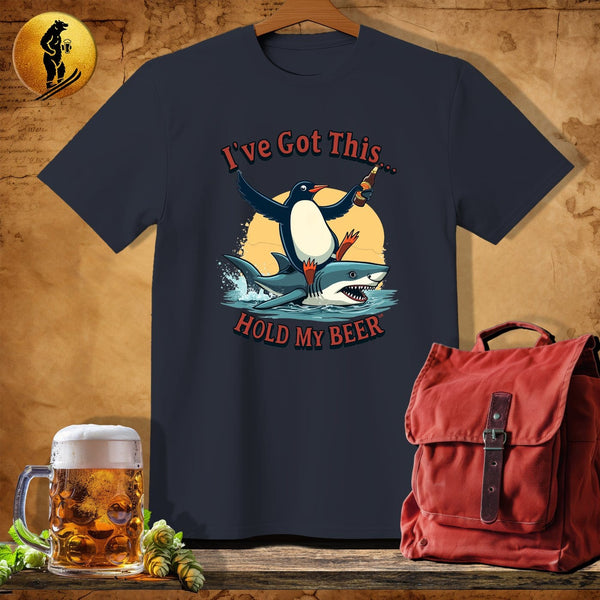 MyDesigns Physical Item Dark Heather / S Shark Jockey T-Shirt