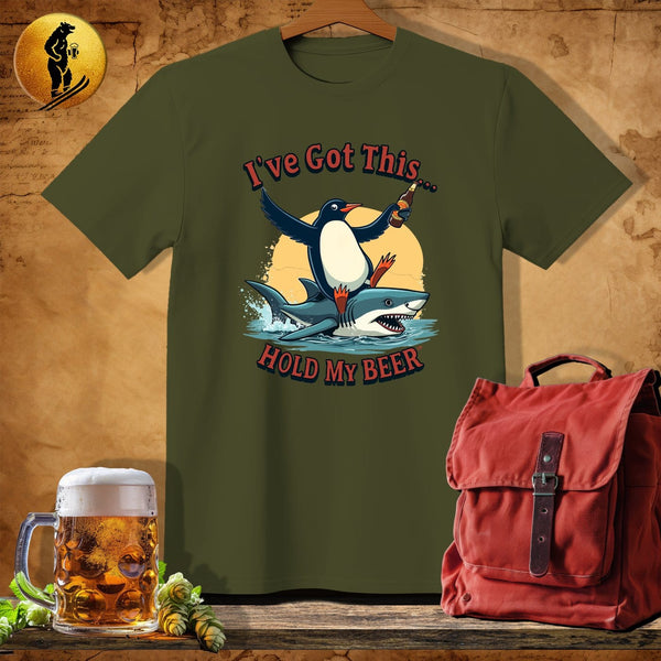 MyDesigns Physical Item Military Green / S Shark Jockey T-Shirt