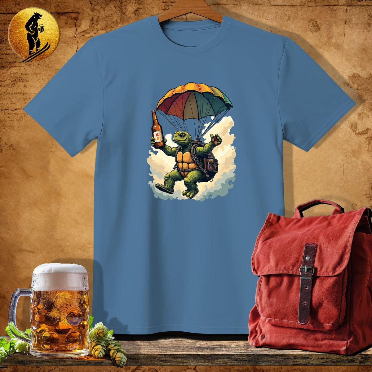 MyDesigns Physical Item Heather Indigo / S Shell Drop T-Shirt