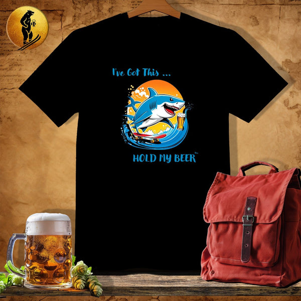 MyDesigns Physical Item Black / S Skate Shark T-Shirt