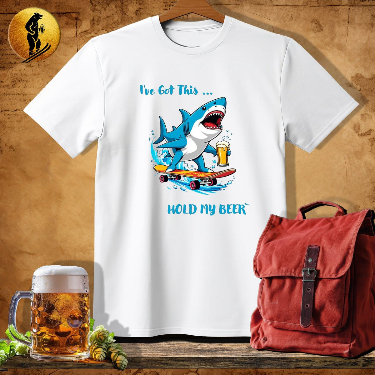 MyDesigns Physical Item White / S Skateer Shark T-Shirt