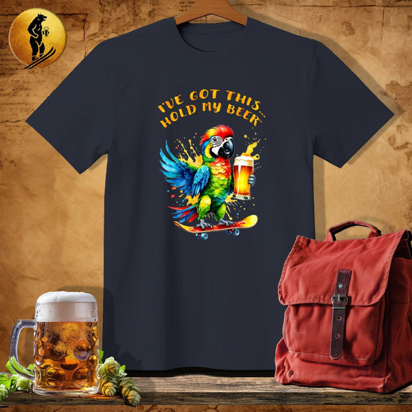 MyDesigns Physical Item Dark Heather / S Skater Dude Parrot T-Shirt