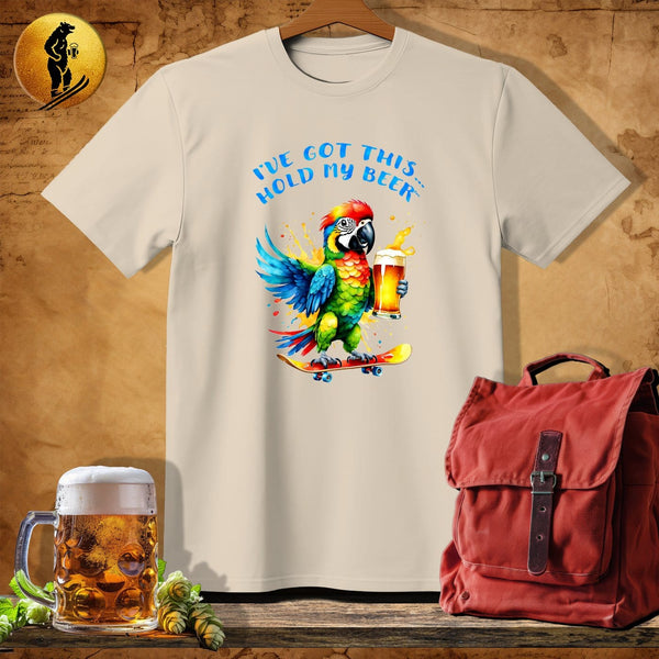 MyDesigns Physical Item Sand / S Skater Dude Parrot T-Shirt