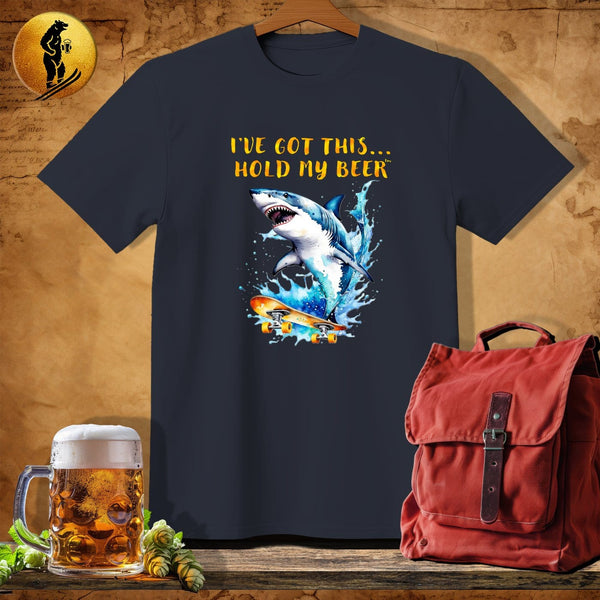 MyDesigns Physical Item Dark Heather / S Skater Dude Shark T-Shirt