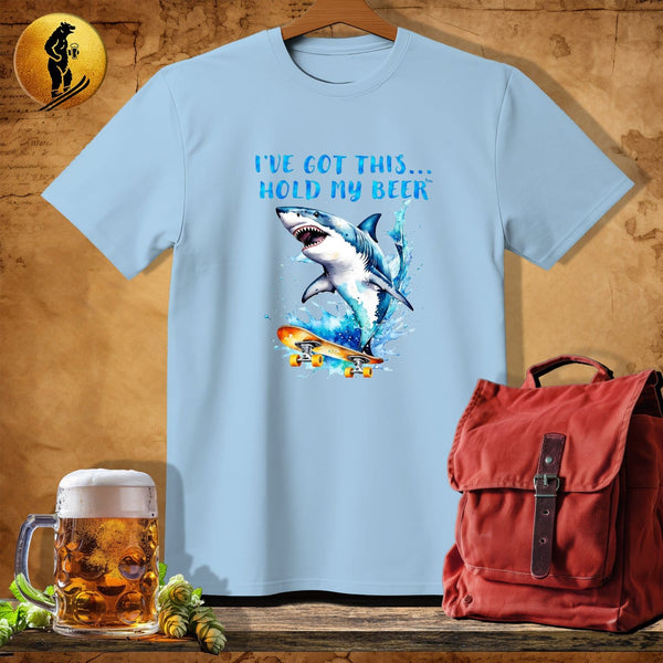 MyDesigns Physical Item Light Blue / S Skater Dude Shark T-Shirt