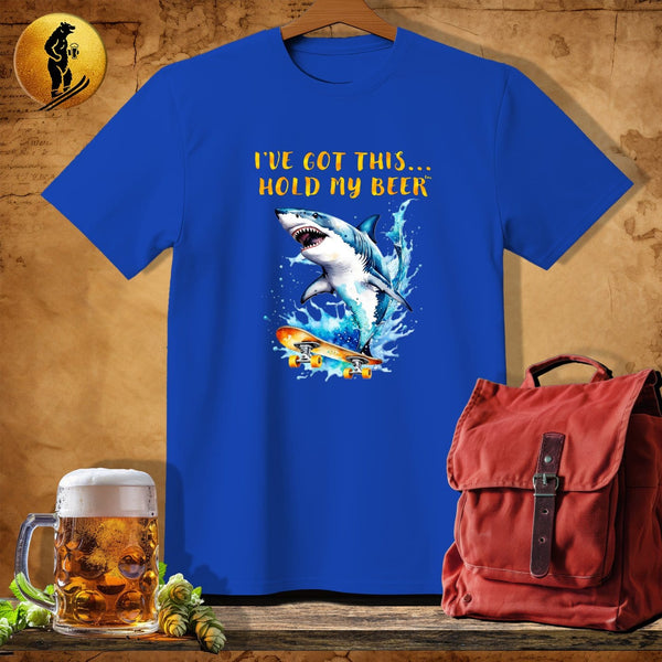 MyDesigns Physical Item Royal / S Skater Dude Shark T-Shirt