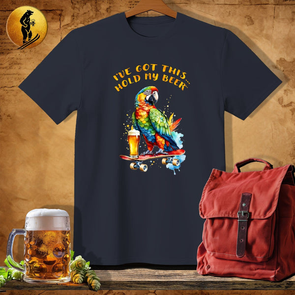 MyDesigns Physical Item Dark Heather / S Skater Parrot T-Shirt